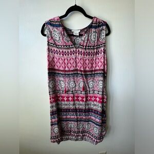 Never Worn Patterned Dress- Size Large